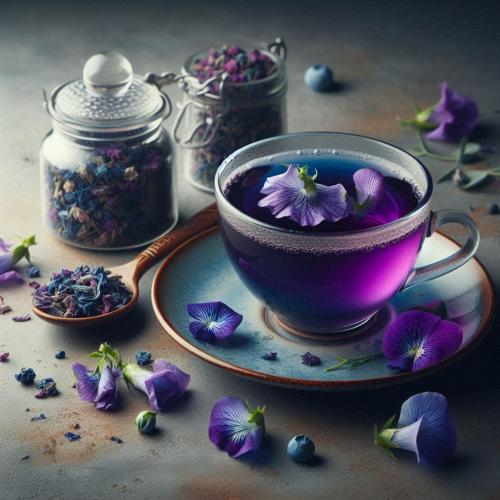 Dùng hoa đậu biếc tươi nấu nước mát