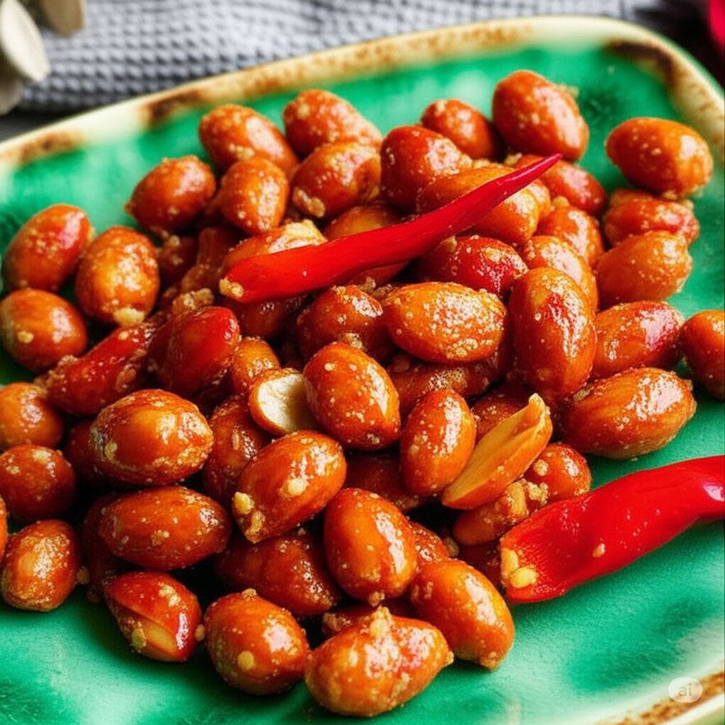 Bước 4: Thành phẩm đậu phộng bơ tỏi ớt