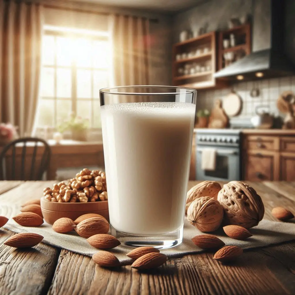 Dùng sữa hạt óc chó organic
