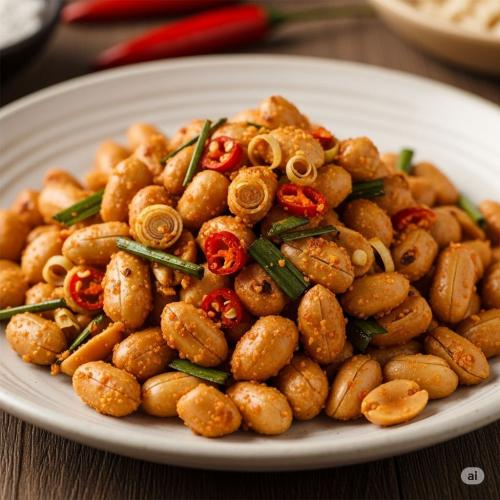 Cách Làm Đậu Phộng Rang Sả Ớt Kiểu Thái