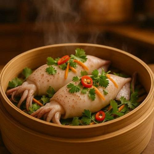 Mực hấp gừng