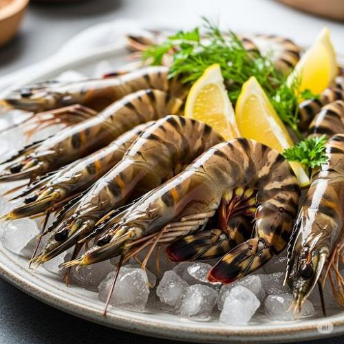 Cấp đông tôm với đá lạnh
