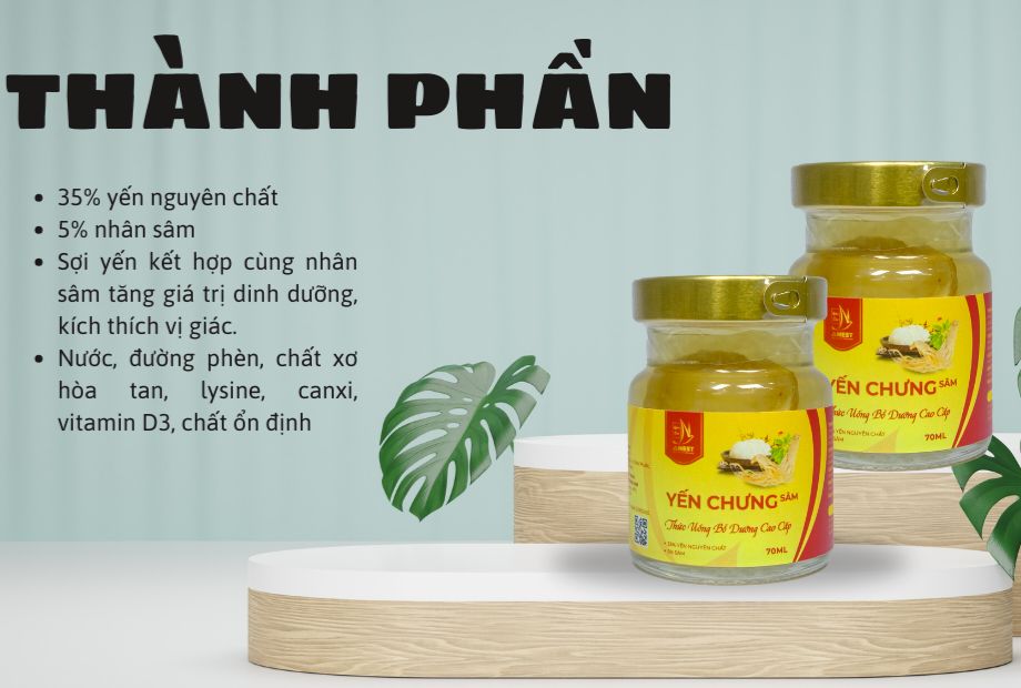 Yến chưng nhân sâm