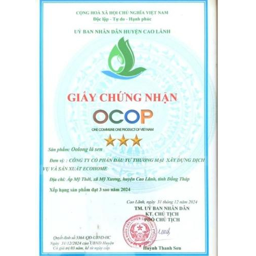 Trà hòa tan Oolong Sen được OCOP không?
