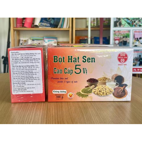 Bột Hạt Sen Cao Cấp 5 vị - Không Đường