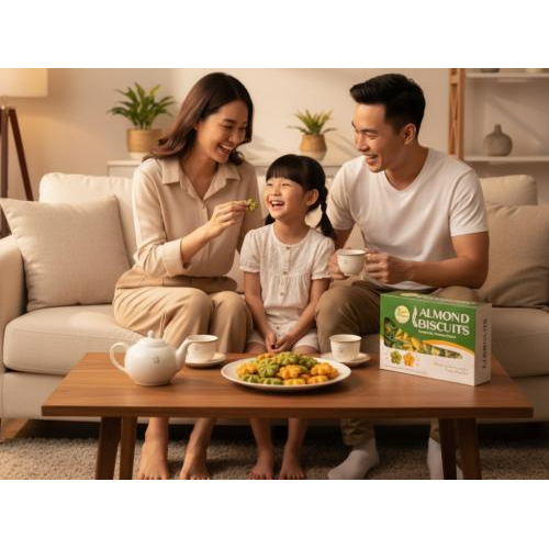 Bánh Hạnh Nhân Trà Xanh Phô Mai Tiến Anh 350g – Đặc Sản Chợ Mới