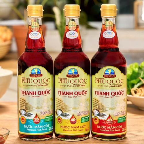 Nước Mắm Chỉ Dẫn Địa Lý Phú Quốc - Thanh Quốc 40N 520ml x 6 chai