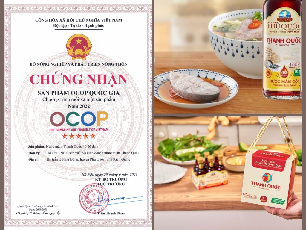 Chứng nhận sản phẩm OCOP 5sao cấp quốc gia