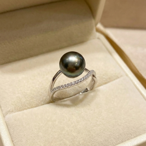 Nhẫn Ngọc Trai Tahiti Đen