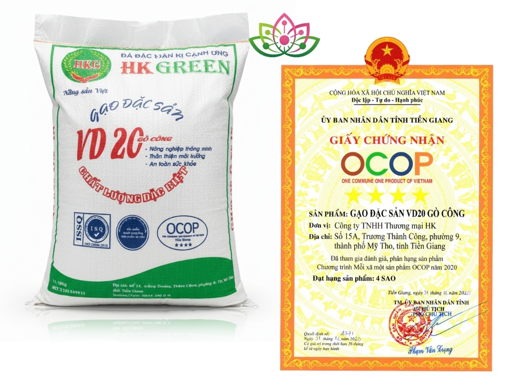 Lợi ích nổi bật của Gạo đặc sản VD20 Gò Công HKG