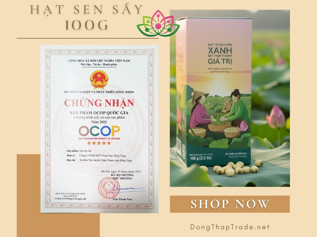 Chất lượng Hạt Sen Sấy Nam Huy đạt chuẩn quốc tế