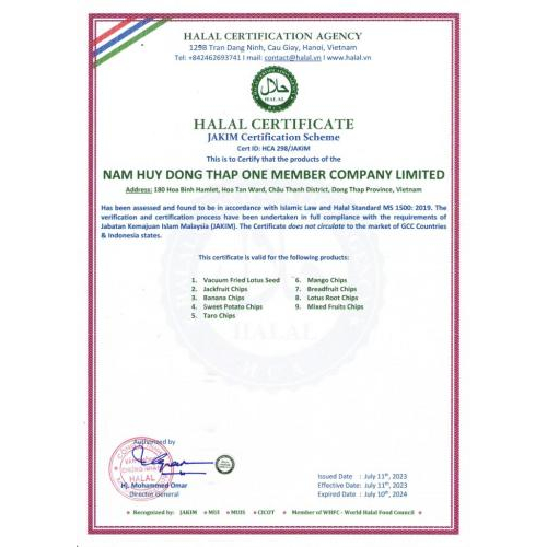 Chất lượng Hạt Sen Sấy Nam Huy đạt chuẩn quốc tế