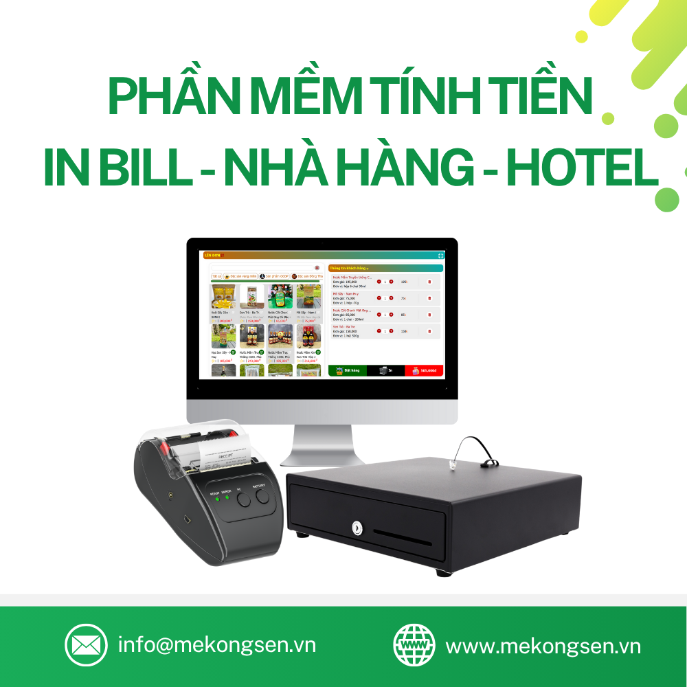 Phần Mềm Tính Tiền - In Bill Nhà Hàng, Khách Sạn, Shop