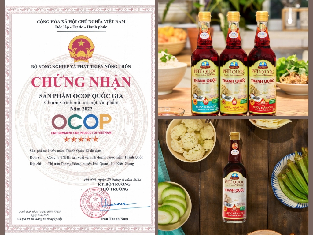 Chứng nhận sản phẩm OCOP 5sao cấp quốc gia