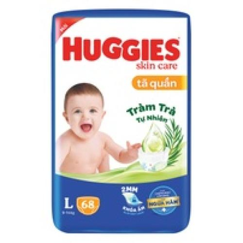 Tã quần Huggies Skincare gói cực đại (L, 9-14kg, 68 miếng) (giao bao bì ngẫu nhiên)